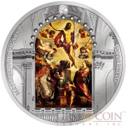 Cook Islands RESURRECTION OF CHRIST TINTORETTO EASTER PREMIUM EDITION Series MASTERPIECES OF ART $20 Silver Coin Swarovski Crystals 2016 Proof 3 oz